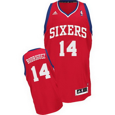 maglia sergio rodriguez 14 philadelphia 76ers rev30 rosso