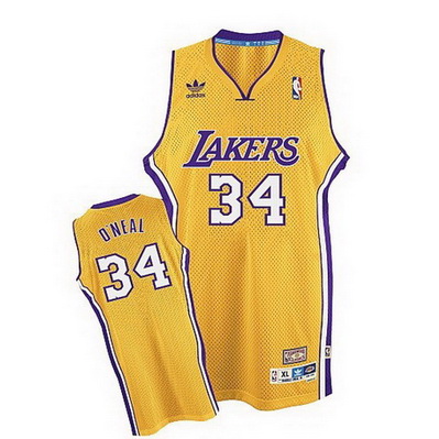 maglia nba shaquille o'neal 34 retro los angeles lakers giallo