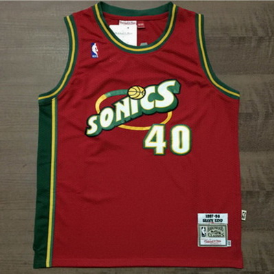 canotta shawn kemp 40 1997-98 seattle supersonics rosso