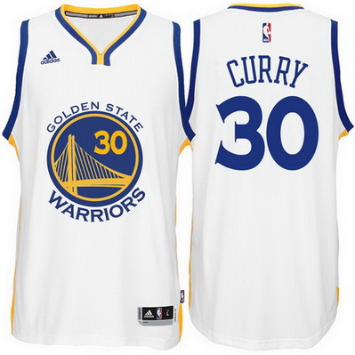 maglia nba stephen curry 30 2015 golden state warriors bianca