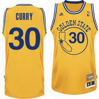 maglia nba stephen curry 30 retro golden state warriors giallo