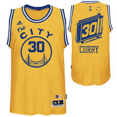 maglia stephen curry 30 the city golden state warriors giallo