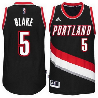 maglia uomo steve blake 5 2015 portland trail blazers nero