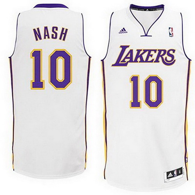 maglia uomo steve nash 10 los angeles lakers bianca