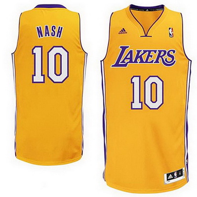 canotta uomo steve nash 10 los angeles lakers giallo