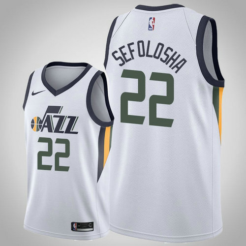 maglia nba Thabo Sefolosha 22 2018-2019 utah jazz bianca