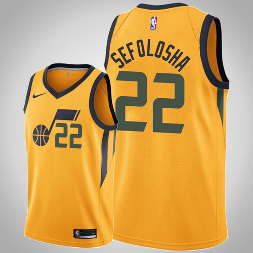 maglia nba Thabo Sefolosha 22 2018-2019 utah jazz giallo