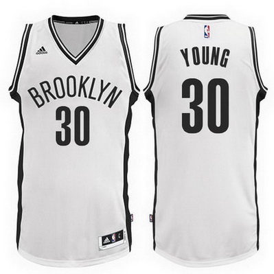 maglia basket thaddeus young 30 2016 brooklyn nets bianca