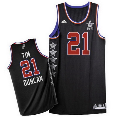 canotte basket tim duncan 21 nba all star 2015 nero