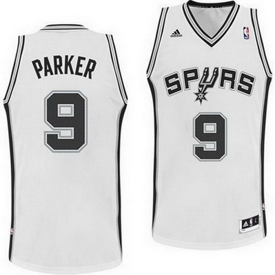 maglia basket tony parker 9 san antonio spurs rev30 bianca