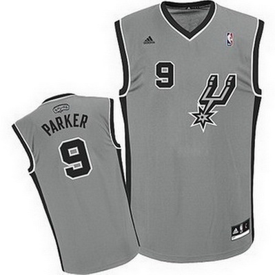 canotta basket tony parker 9 san antonio spurs rev30 grigio