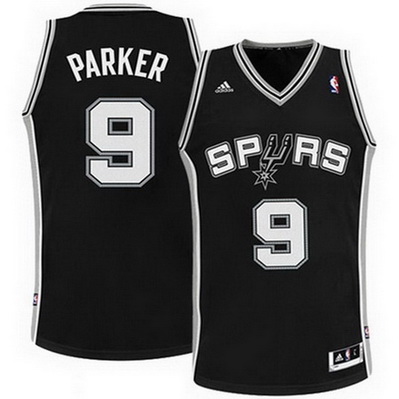 maglia nba tony parker 9 san antonio spurs rev30 nero