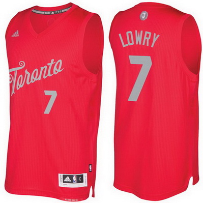 canotte basket uomo toronto raptors natale 2016 kyle lowry 7 rosso