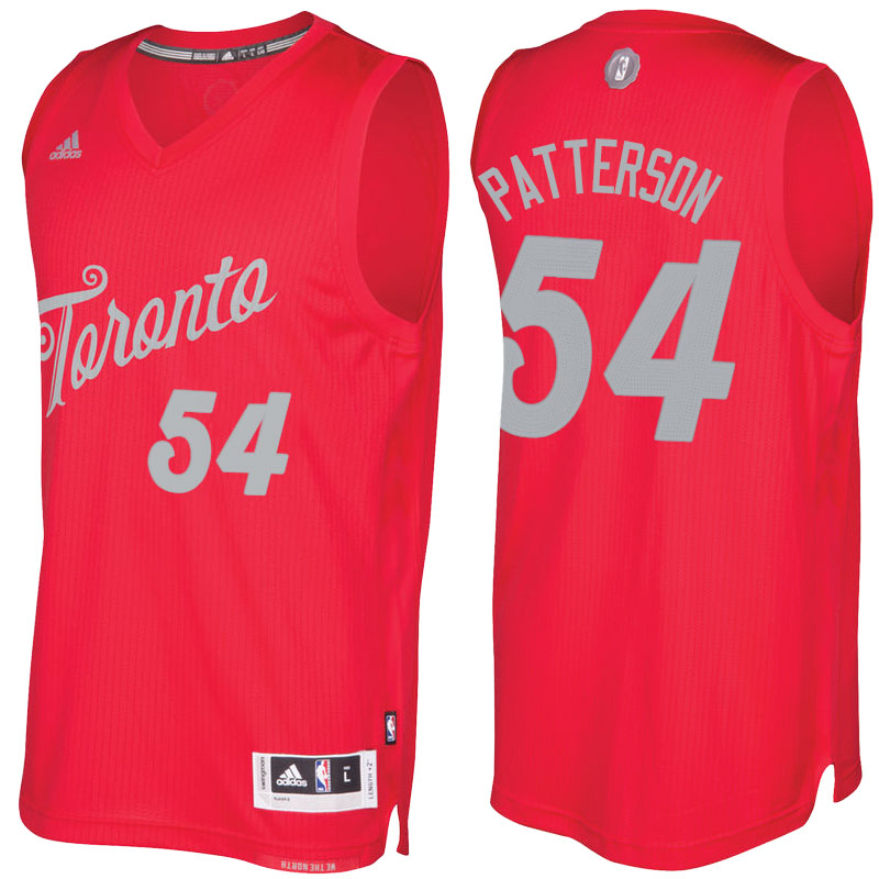 maglia uomo toronto raptors natale 2016 Patrick Patterson 54 rosso