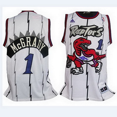 maglia basket tracy mcgrady 1 retro toronto raptors bianca