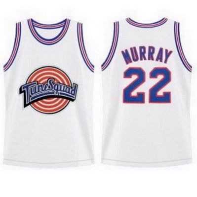 maglia basket tune squad bill murray 22 bianca