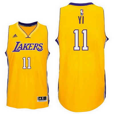 maglia nba yi jianlian 11 los angeles lakers giallo