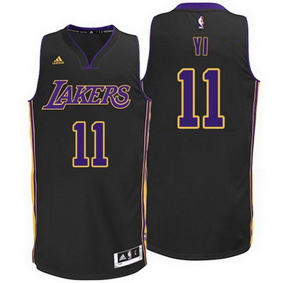 maglia uomo yi jianlian 11 los angeles lakers nero