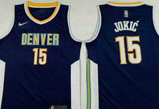 maglia uomo nikola jokic 15 Retro denver nuggets soul blu