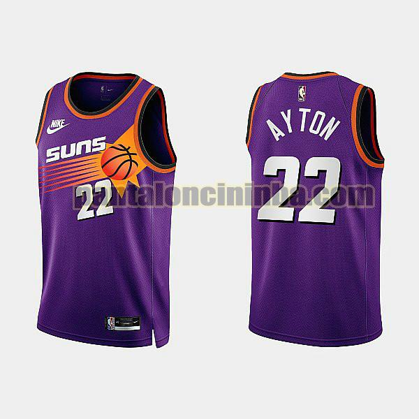 Maglie Uomo basket Ayton 22 Phoenix Suns Viola 2022 2023