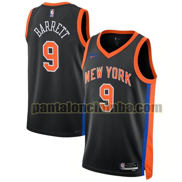 Maglie Uomo basket Barrett 9 New York Knicks Nero 2022 23