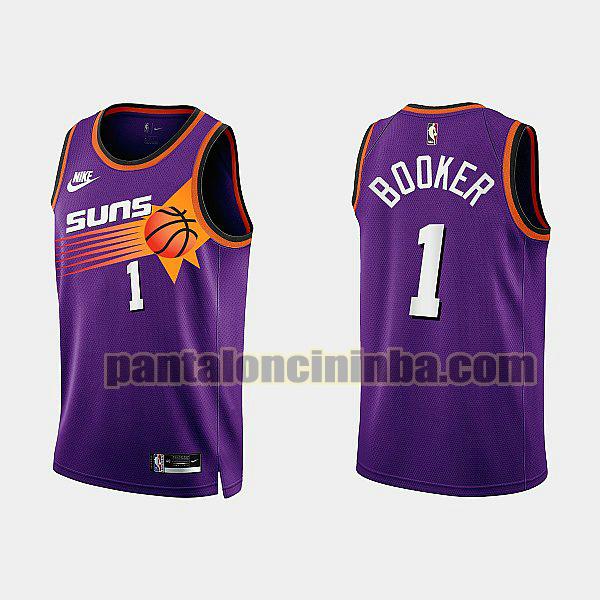 Maglie Uomo basket Booker 1 Phoenix Suns Viola 2022 2023