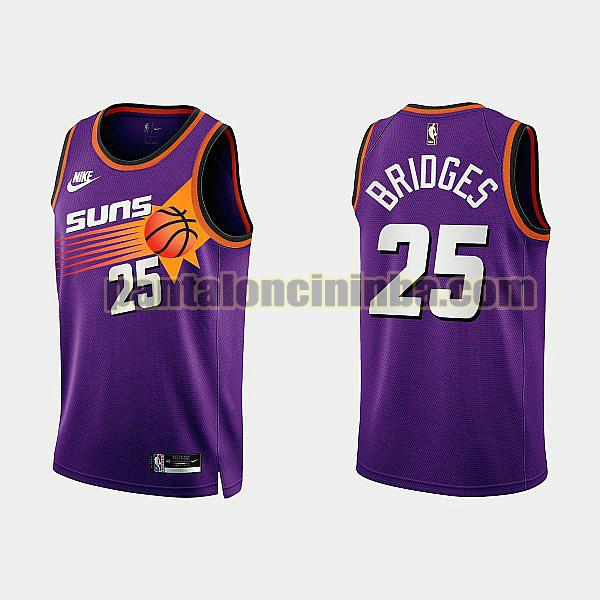 Maglie Uomo basket Bridges 25 Phoenix Suns Viola 2022 2023