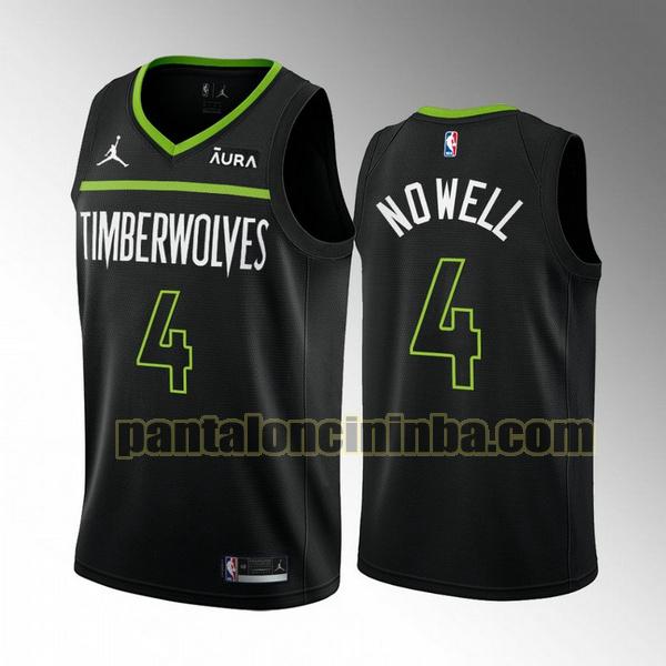 Maglie Uomo basket Jaylen Nowel 4 Minnesota Timberwolves Nero 2022 2023