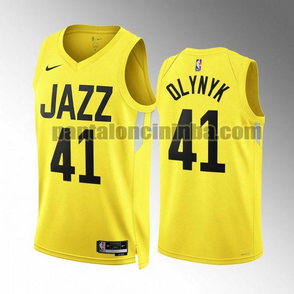 Maglie Uomo basket Kelly Olynyk 41 Utah Jazz Giallo 2022 2023