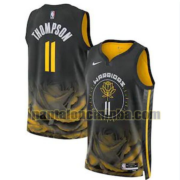 Maglie Uomo basket Klay Thompson 11 Golden State Warriors Nero 2022-2023