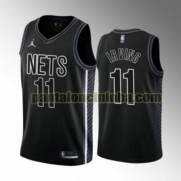 Maglie Uomo basket Kyrie Irving 11 Brooklyn Nets Nero 2022-2023