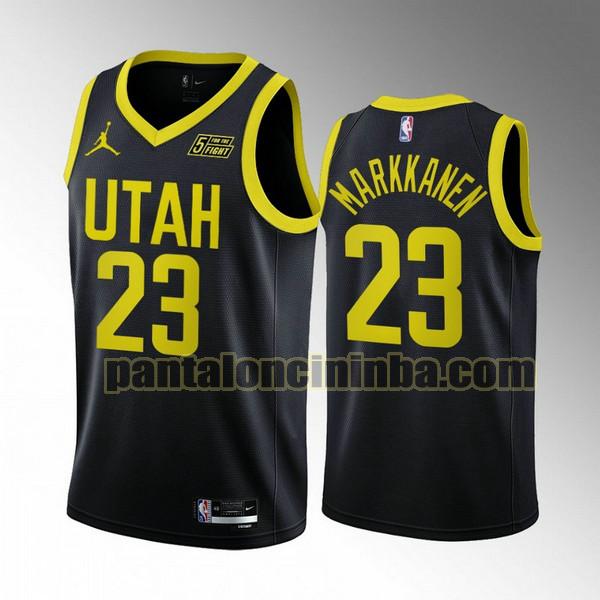 Maglie Uomo basket Lauri Markkanen 23 Utah Jazz Nero 2022 2023