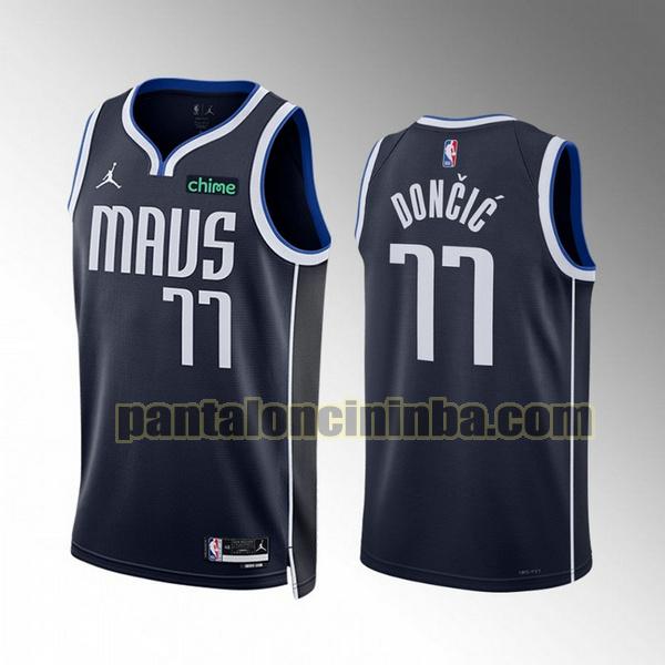 Maglie Uomo basket Luka Doncic 77 Dallas Mavericks Blu 2022-2023