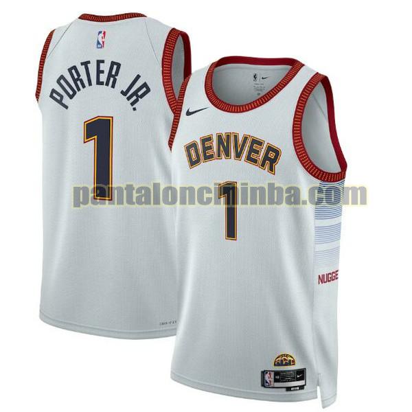 Maglie Uomo basket Michael Porter Jr 1 Denver Nuggets Bianco 2022-2023