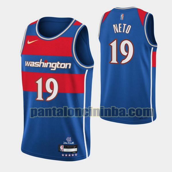 Maglie Uomo basket Neto 19 Washington Wizards Blu 75th Anniversary