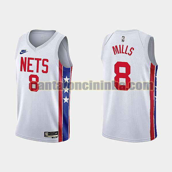 Maglie Uomo basket Patty Mills 8 Brooklyn Nets Bianco 2022-2023