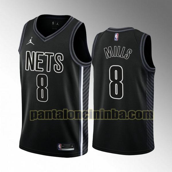 Maglie Uomo basket Patty Mills 8 Brooklyn Nets Nero 2022-2023