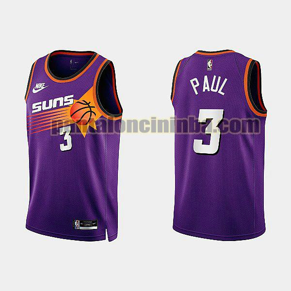 Maglie Uomo basket Paul 3 Phoenix Suns Viola 2022 2023