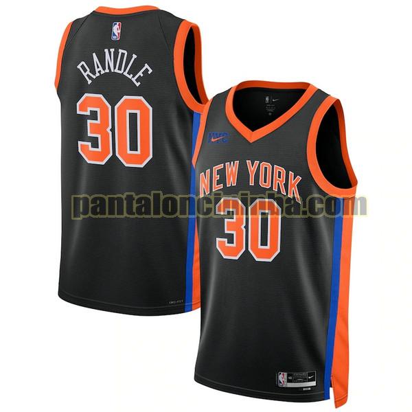 Maglie Uomo basket Randle 30 New York Knicks Nero 2022 23