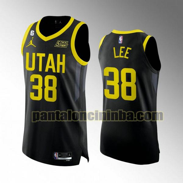 Maglie Uomo basket Saben Lee 6 Utah Jazz Nero 2022 2023