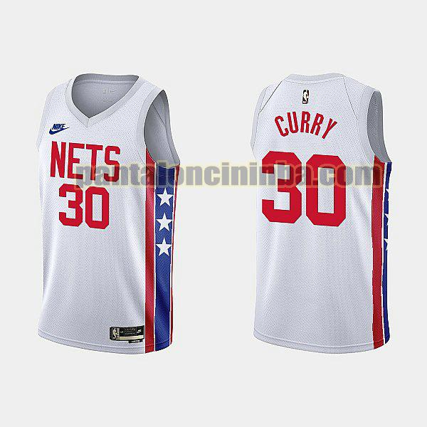 Maglie Uomo basket Seth Curry 30 Brooklyn Nets Bianco 2022-2023