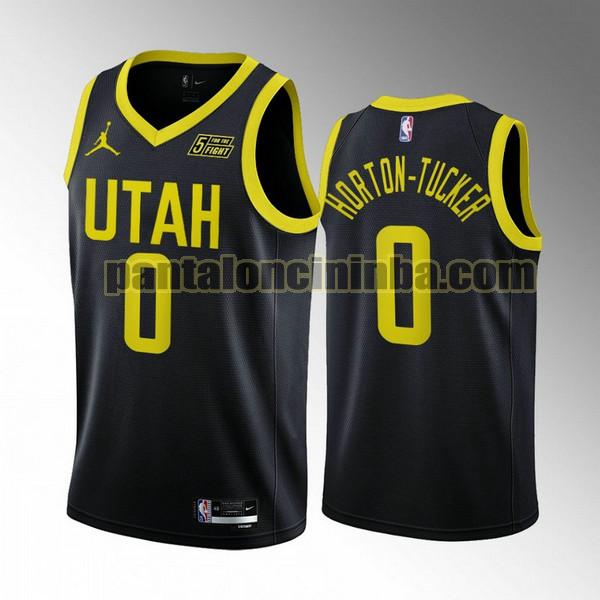 Maglie Uomo basket Talen Horton-Tucker 0 Utah Jazz Nero 2022 2023