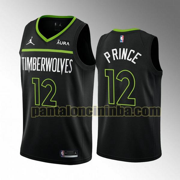 Maglie Uomo basket Taurean Prince 12 Minnesota Timberwolves Nero 2022 2023