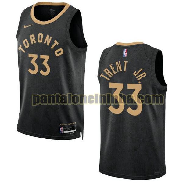 Maglie Uomo basket Trent Jr. 33 Toronto Raptors Nero 2022 2023