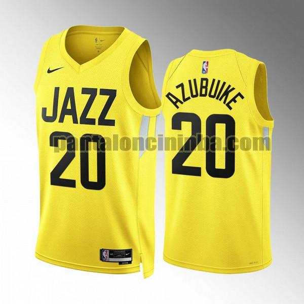 Maglie Uomo basket Udoka Azubuike 20 Utah Jazz Giallo 2022 2023