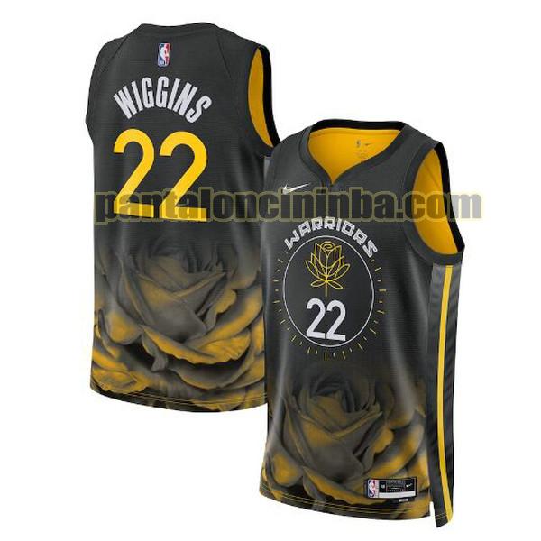 Maglie Uomo basket andrew wiggins 22 Golden State Warriors Nero 2022-2023