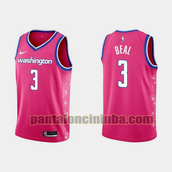 Maglie Uomo basket bradley beal 3 Washington Wizards Rosa 2022 2023