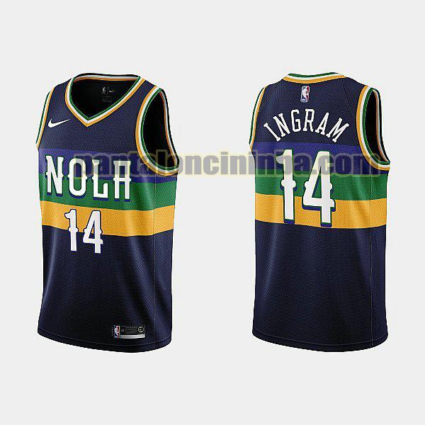 Maglie Uomo basket brandon ingram 14 New Orleans Pelicans Navy 2022 2023