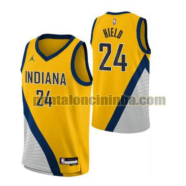 Maglie Uomo basket buddy hield Indiana Pacers Giallo 2022 2023