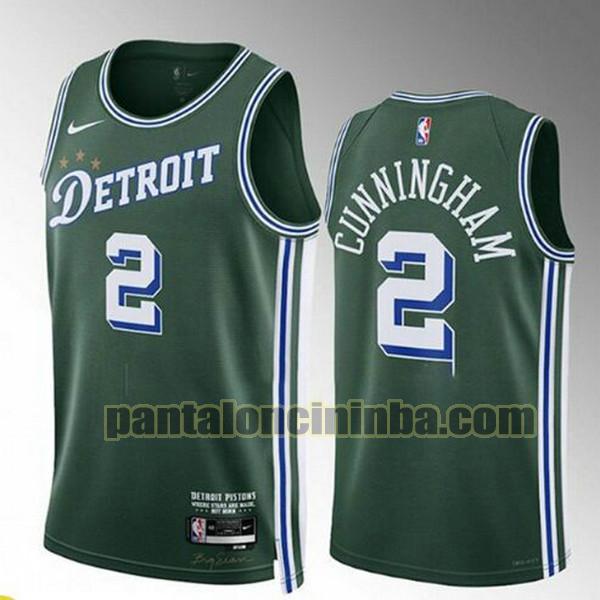 Maglie Uomo basket cade cunningham 2 Detroit Pistons Verde 2022-2023